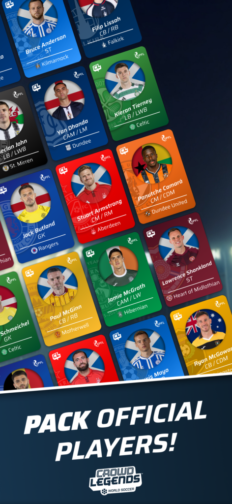 Opening a licensed player pack in Crowd Legends Native Mobile