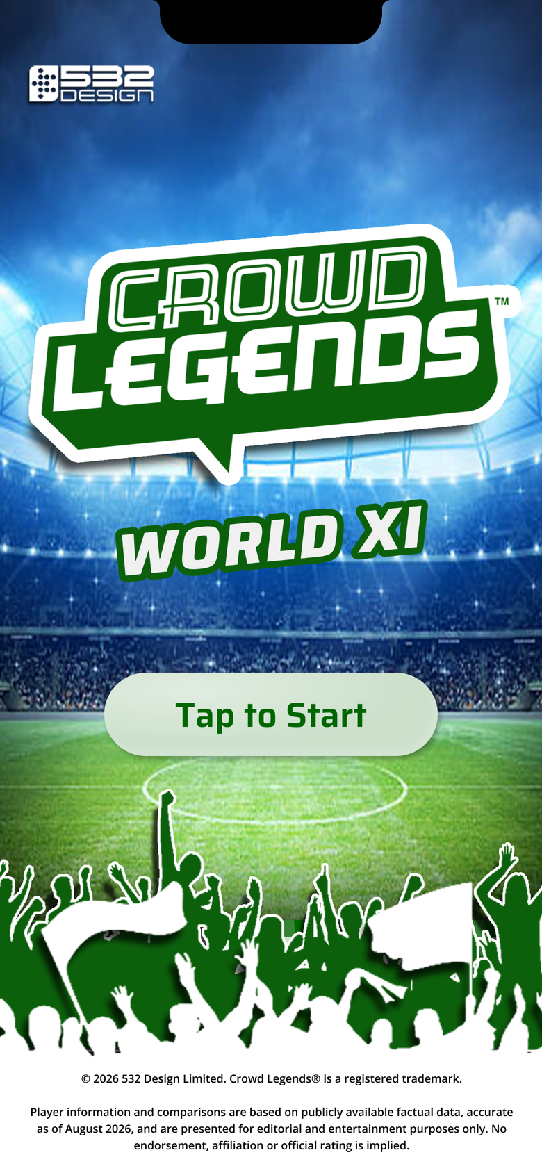 Crowd Legends title screen for YouTube Playables